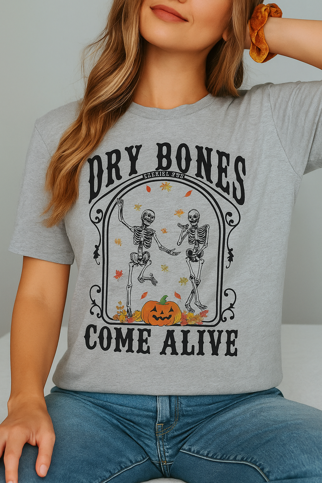 Dry Bones — Christian Halloween T-Shirt (Ezekiel 37 | Vintage Washed)
