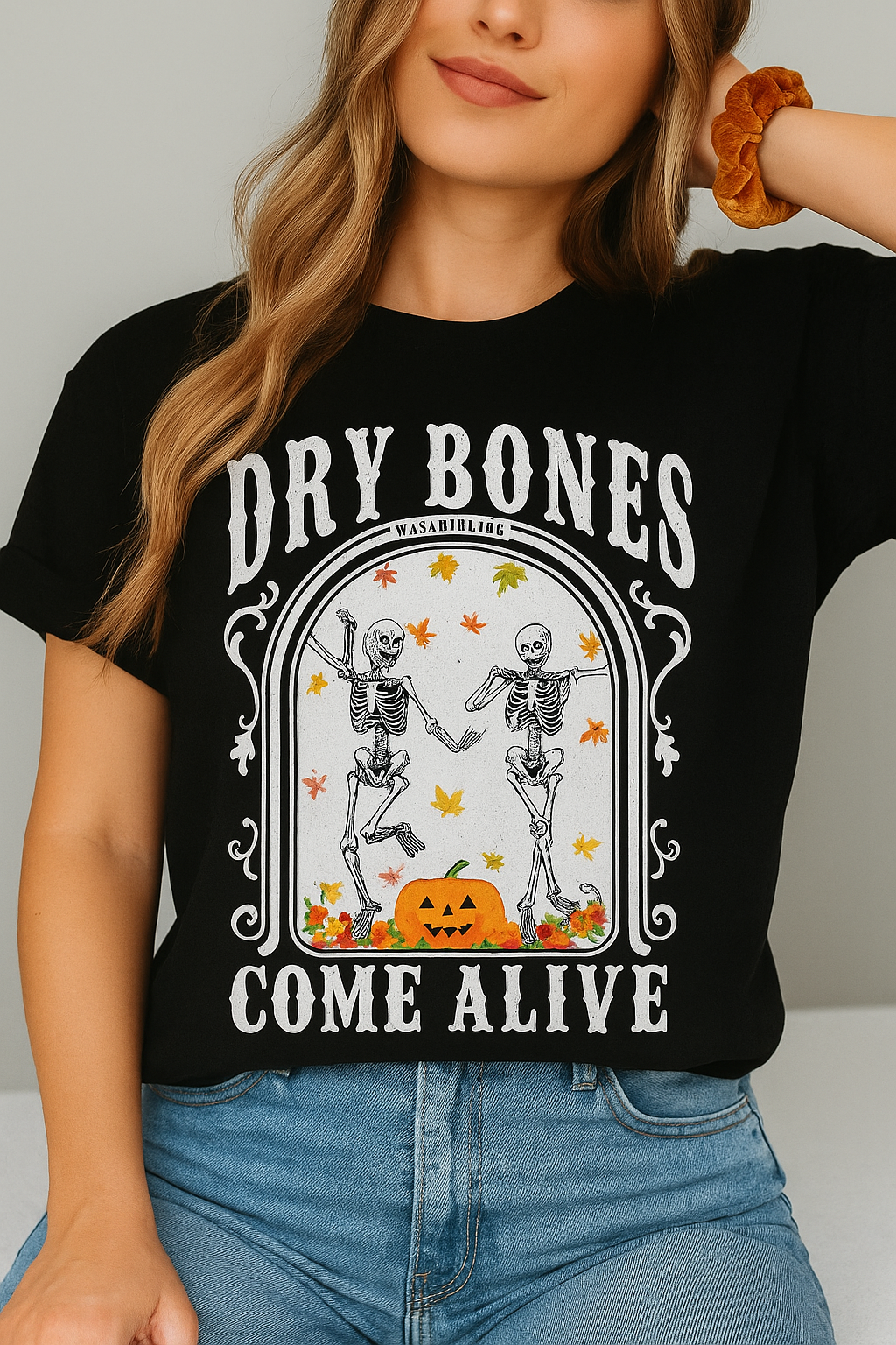 Dry Bones — Christian Halloween T-Shirt (Ezekiel 37 | Vintage Washed)
