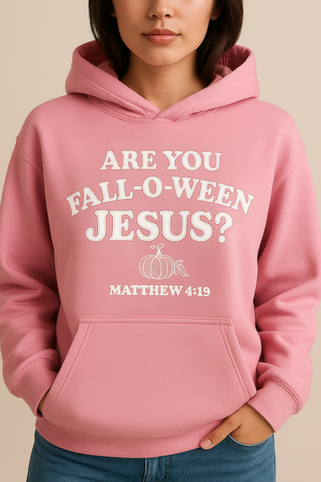 Funny Pumpkin — “Are You Fall-O-Ween?” Jesus Hoodie