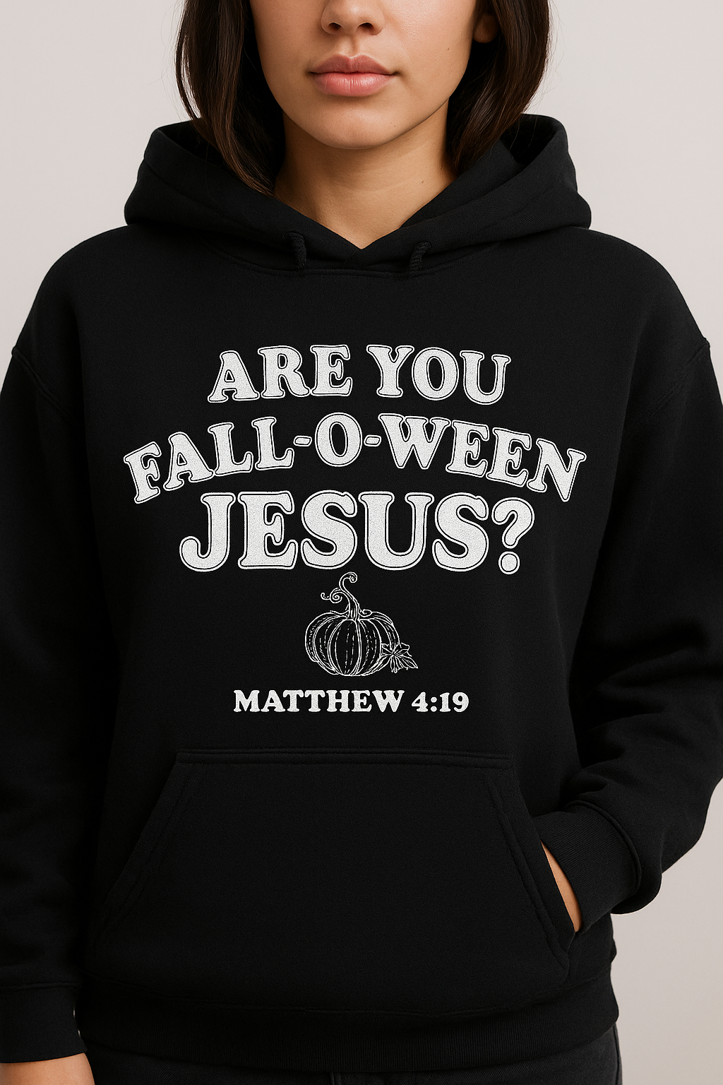 Funny Pumpkin — “Are You Fall-O-Ween?” Jesus Hoodie