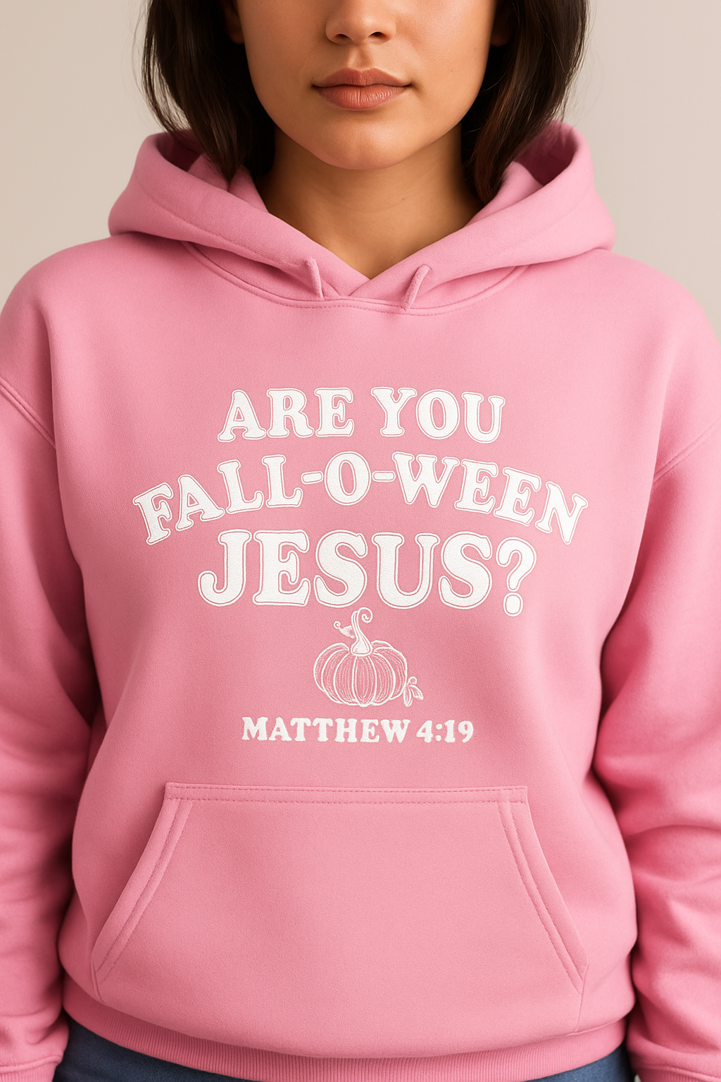 Funny Pumpkin — “Are You Fall-O-Ween?” Jesus Hoodie