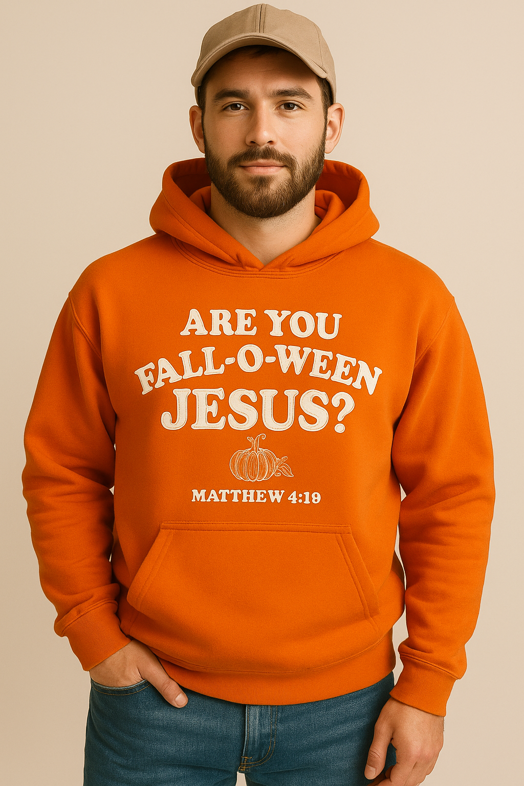 Funny Pumpkin — “Are You Fall-O-Ween?” Jesus Hoodie