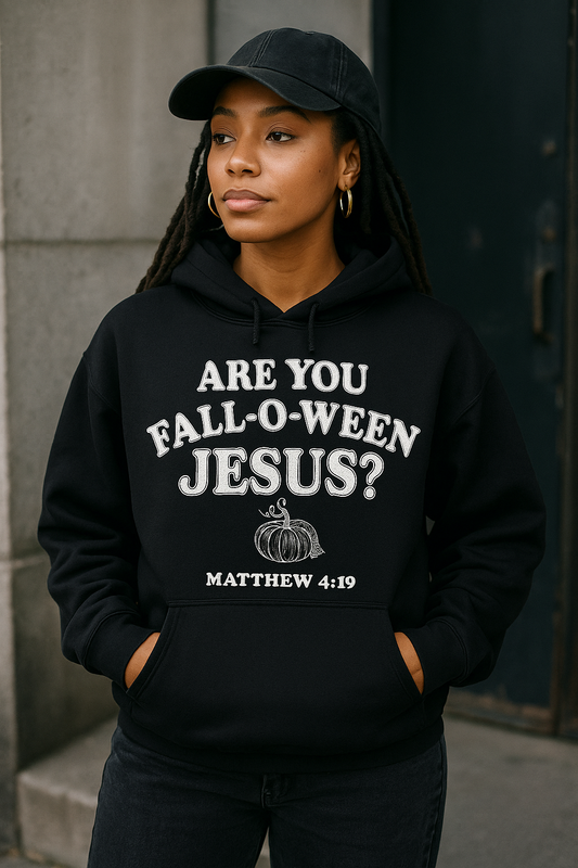 Funny Pumpkin — “Are You Fall-O-Ween?” Jesus Hoodie